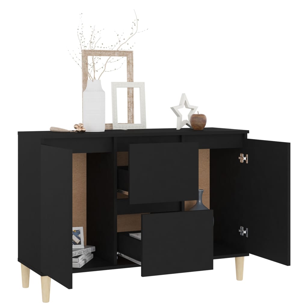 vidaXL Sideboard Schwarz 103,5x35x70 cm Holzwerkstoff