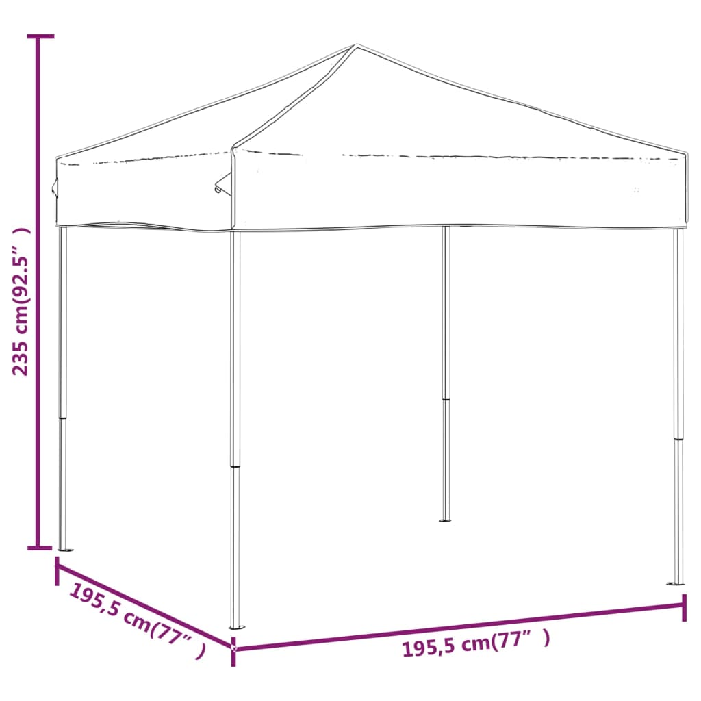 vidaXL Partyzelt Faltbar Rot 2x2 m