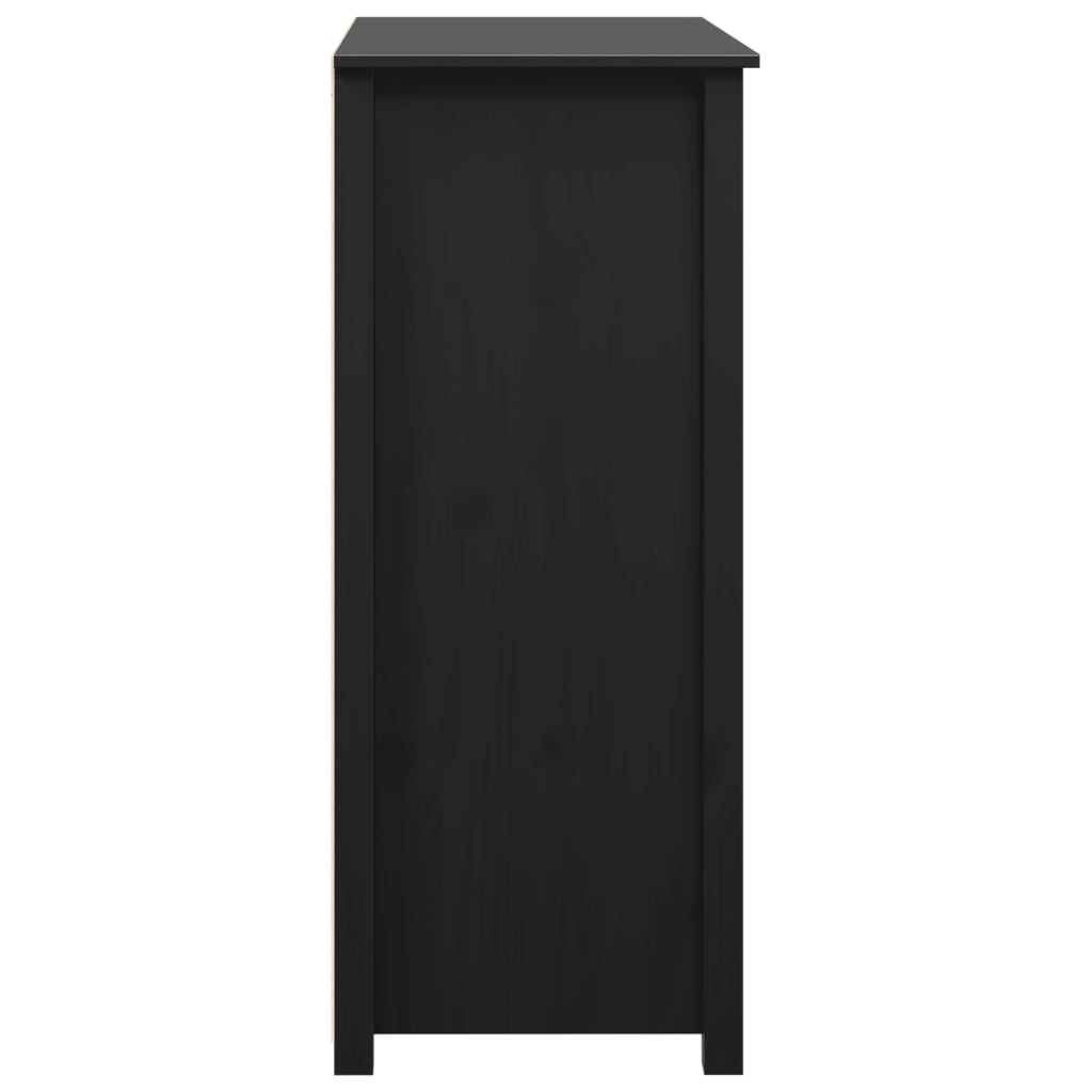 vidaXL Highboard Schwarz 83x41,5x100 cm Massivholz Kiefer