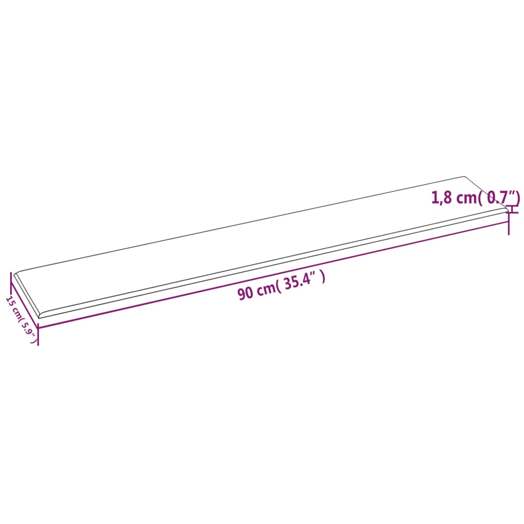 vidaXL Wandpaneele 12 Stk. Weinrot 90x15 cm Stoff 1,62 m²