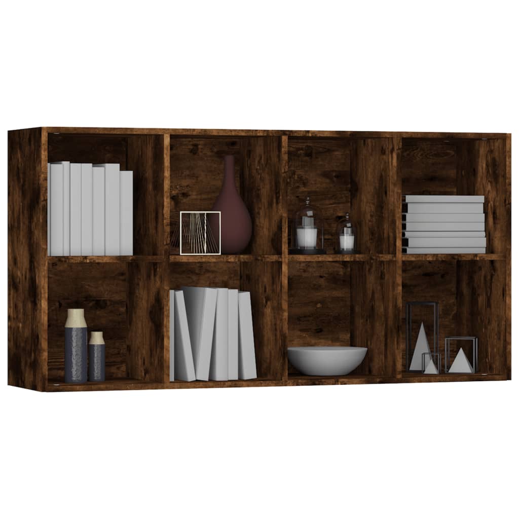 vidaXL Bücherregal/Sideboard Räuchereiche 66×30×130 cm Holzwerkstoff