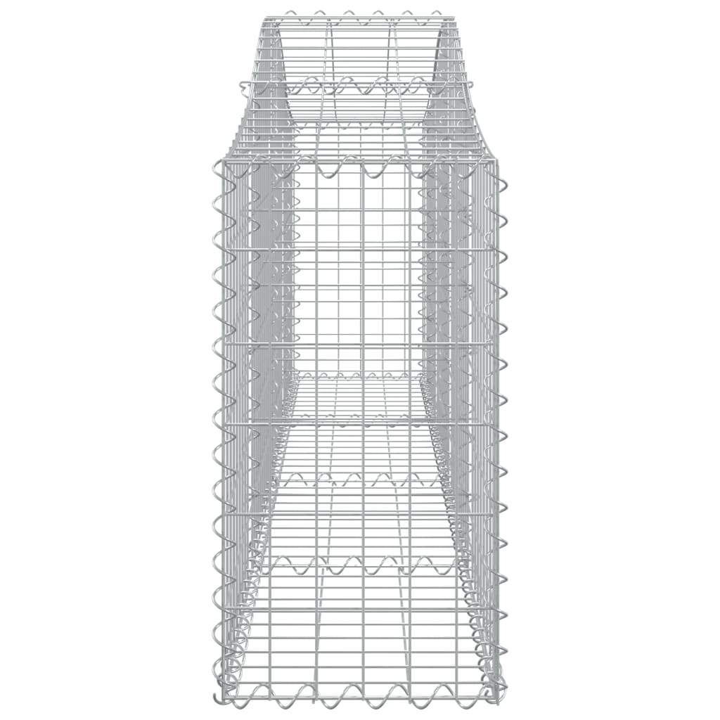 vidaXL Gabionen mit Hochbogen 4 Stk. 200x30x60/80 cm Verzinktes Eisen