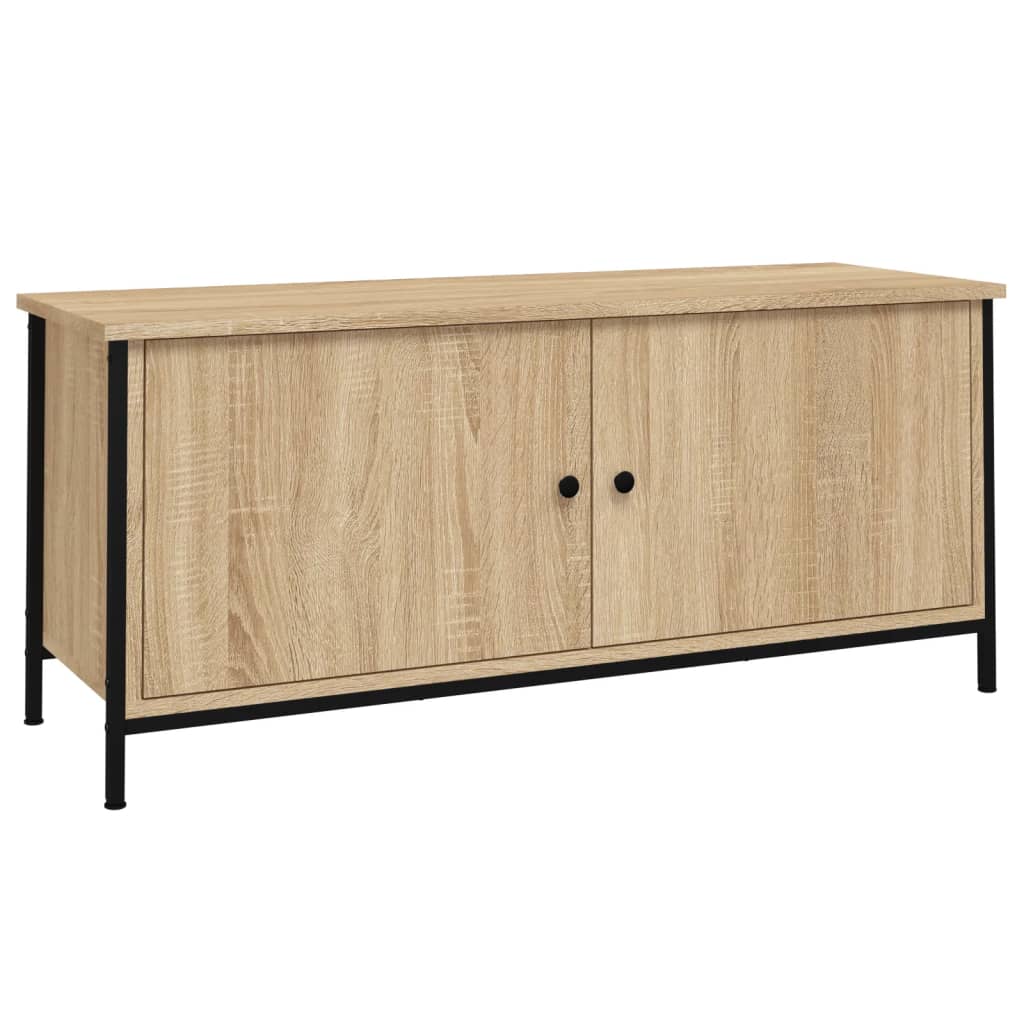 vidaXL TV-Schrank mit Türen Sonoma-Eiche 102x35x45 cm Holzwerkstoff