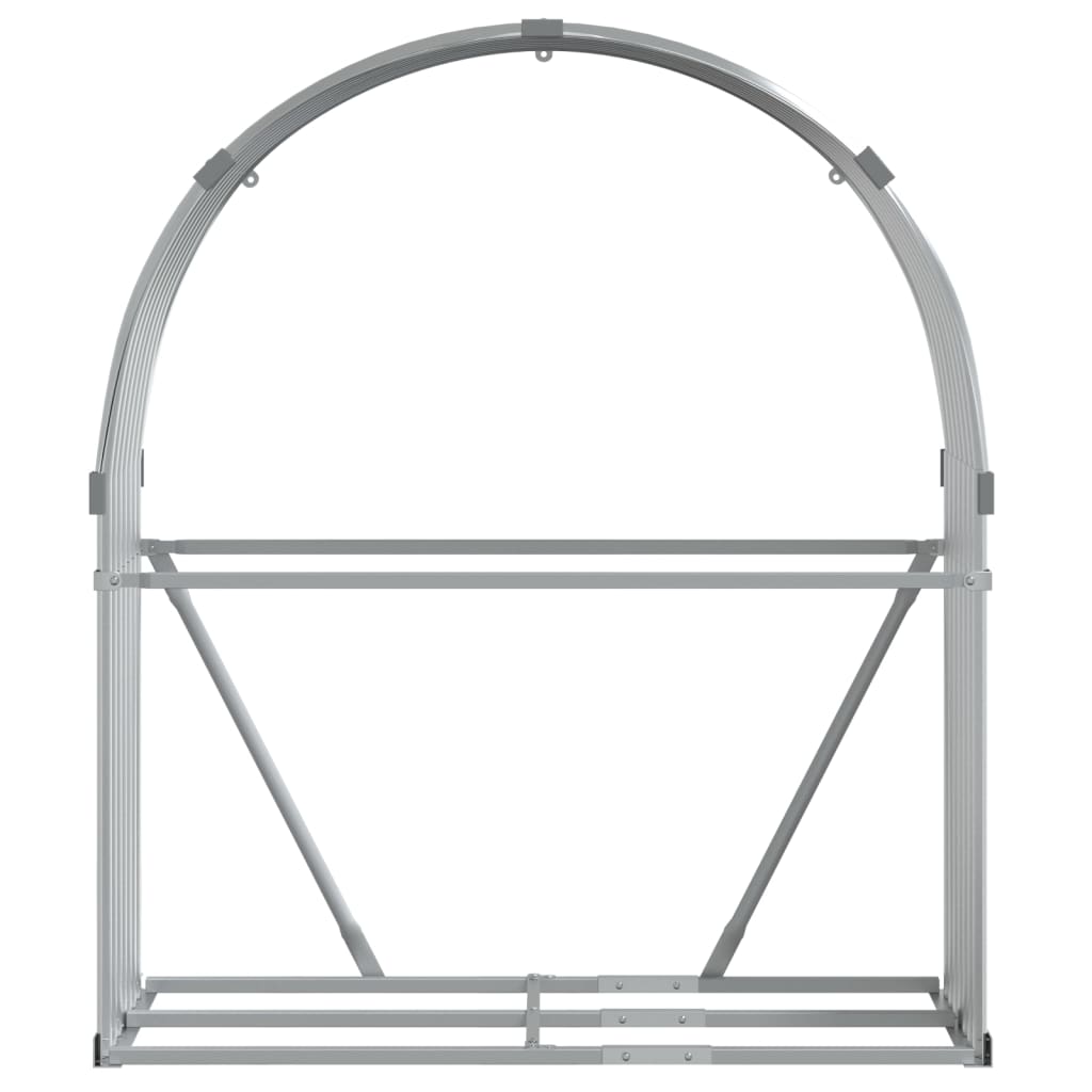 vidaXL Kaminholzunterstand Silbern 120x45x140 cm Verzinkter Stahl