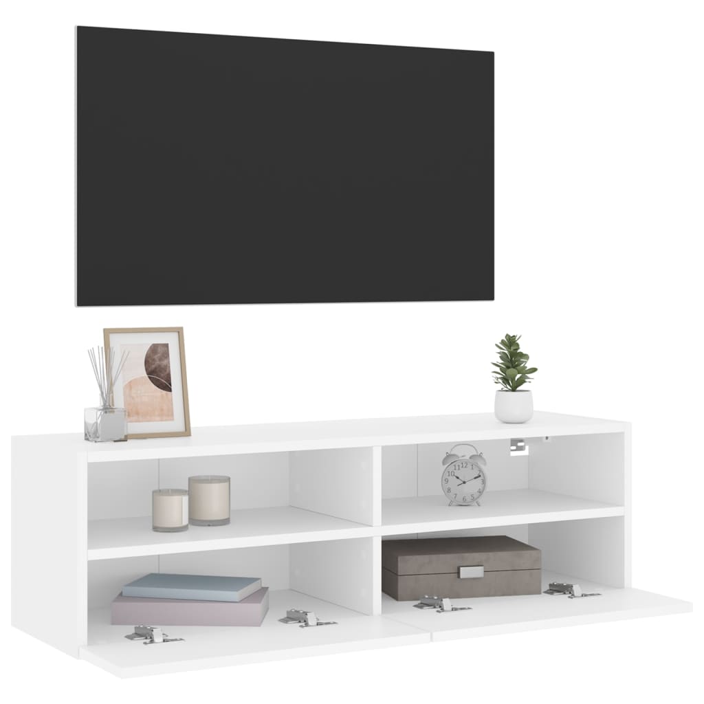 vidaXL TV-Wandschrank Weiß 100x30x30 cm Holzwerkstoff