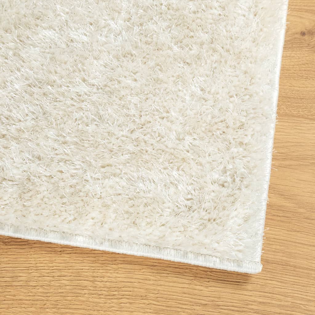 vidaXL Teppich ISTAN Hochflor Glänzend Creme 120x170 cm