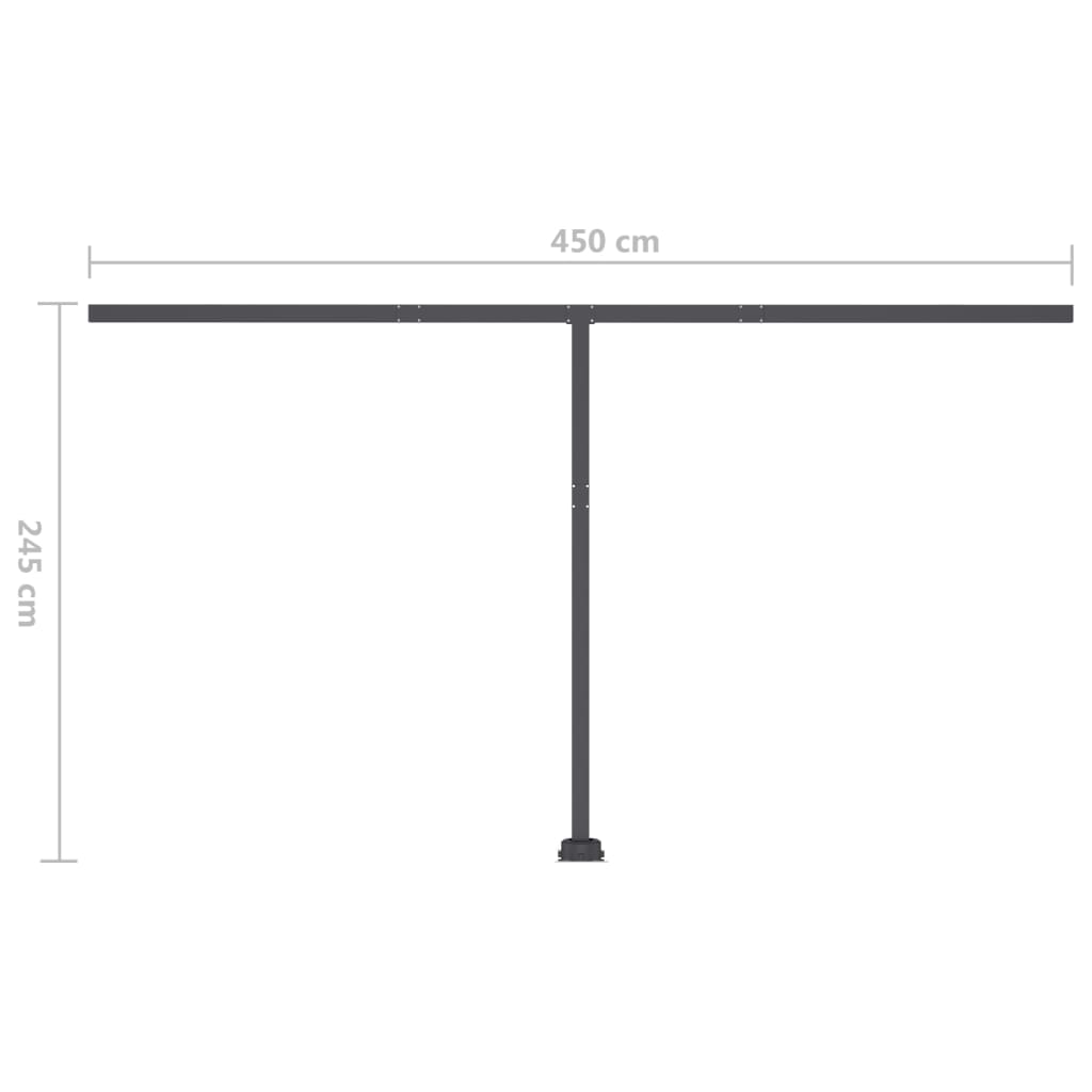 vidaXL Automatische Markise mit LED & Windsensor 400x350 Orange/Braun