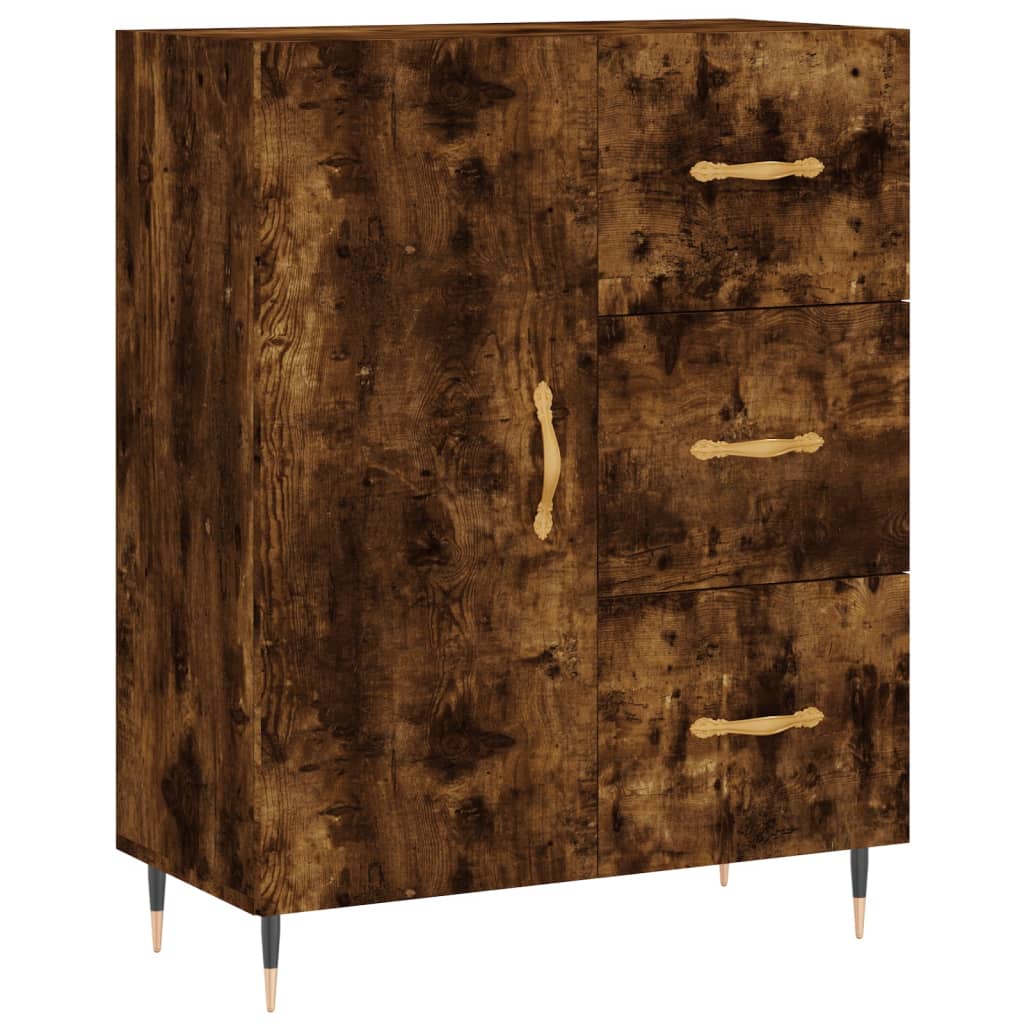 vidaXL Sideboard Räuchereiche 69,5x34x90 cm Holzwerkstoff