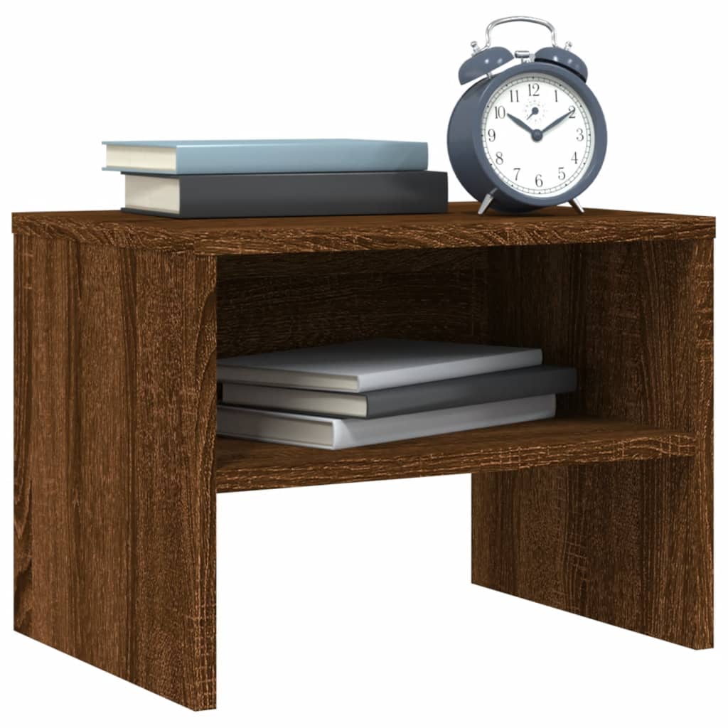 vidaXL Nachttische 2 Stk. Braun Eichen-Optik 40x30x30 cm Holzwerkstoff