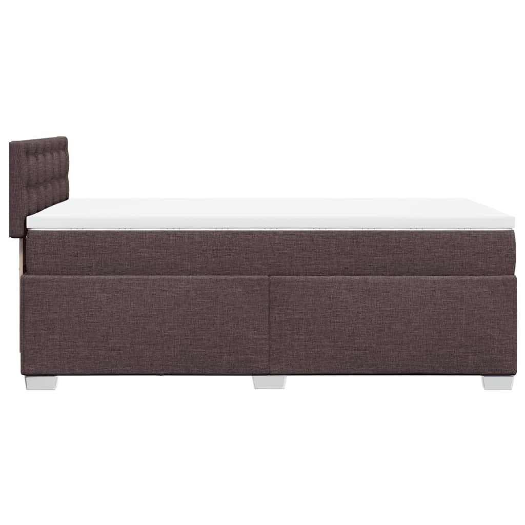 vidaXL Boxspringbett mit Matratze Dunkelbraun 80x200 cm Stoff