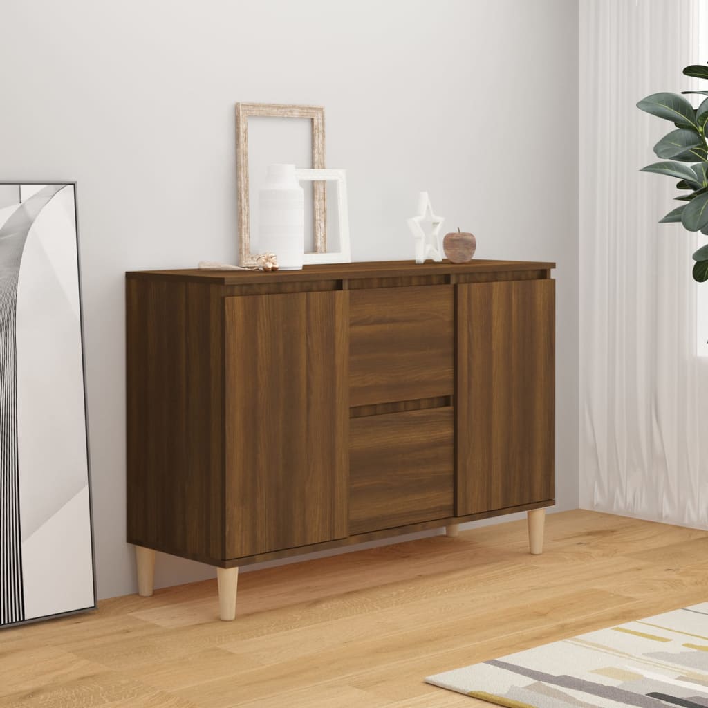 vidaXL Sideboard Braun Eichen-Optik 103,5x35x70 cm Holzwerkstoff