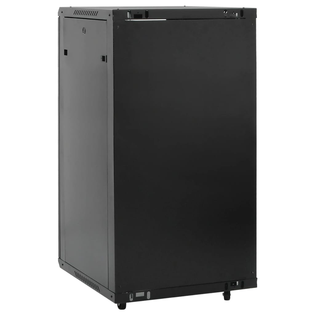 vidaXL 22U Netzwerkschrank 19" IP20 Schwarz 60x60x120 cm