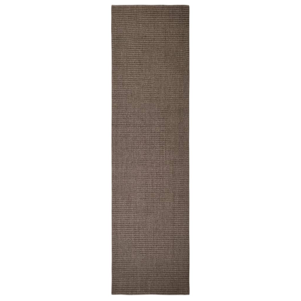 vidaXL Teppich Natur Sisal 80x300 cm Braun