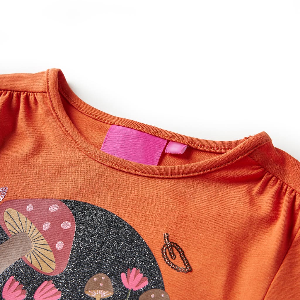 Kinder-Langarmshirt Dunkelorange 104