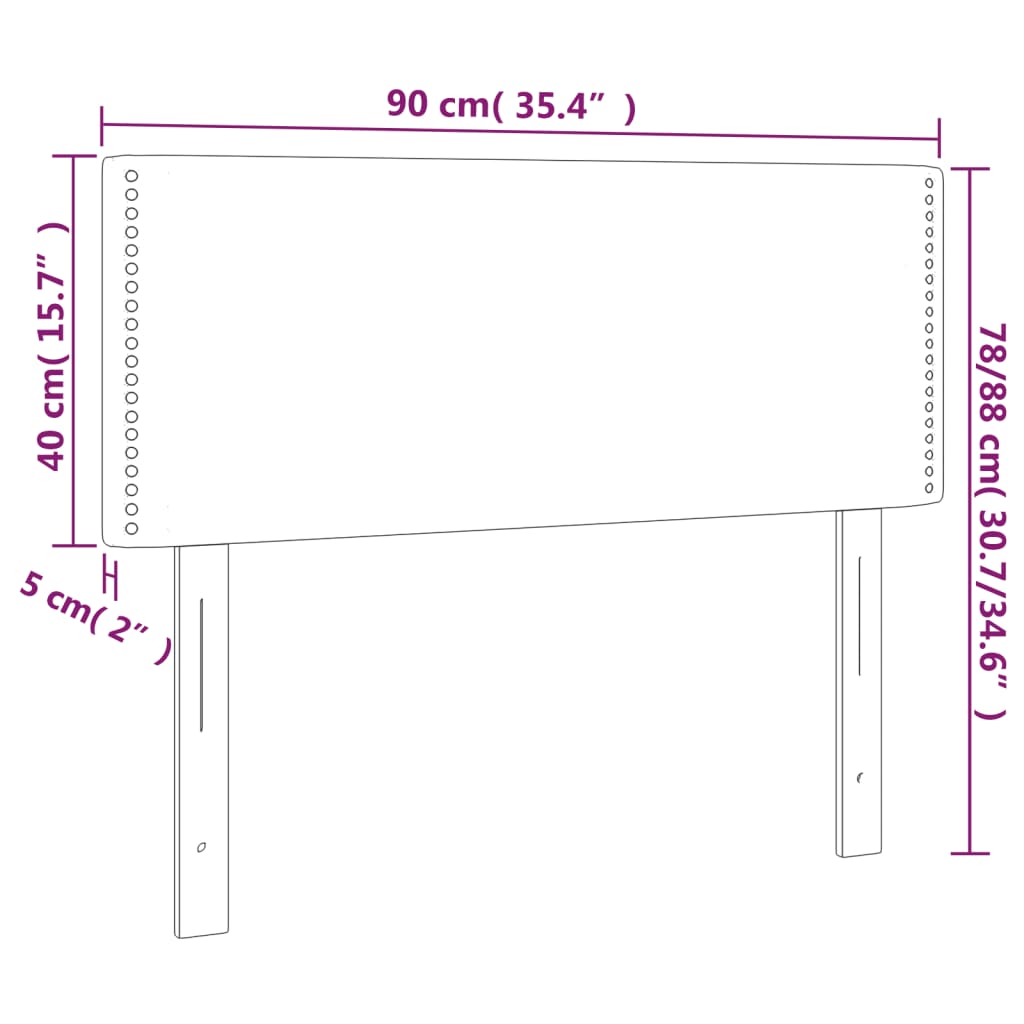 vidaXL Kopfteil Hellgrau 90x5x78/88 cm Stoff