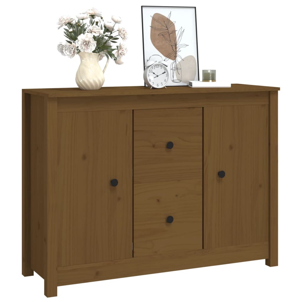 vidaXL Sideboard Honigbraun 100x35x74 cm Massivholz Kiefer