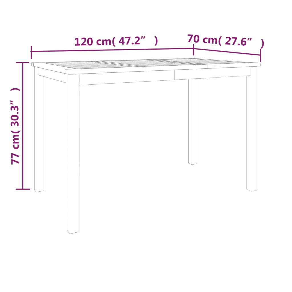 vidaXL 7-tlg. Garten-Essgruppe Massivholz Teak