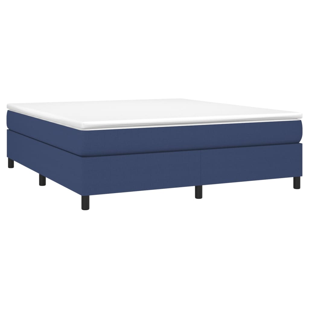 vidaXL Boxspringbett mit Matratze Blau 180x200 cm Stoff