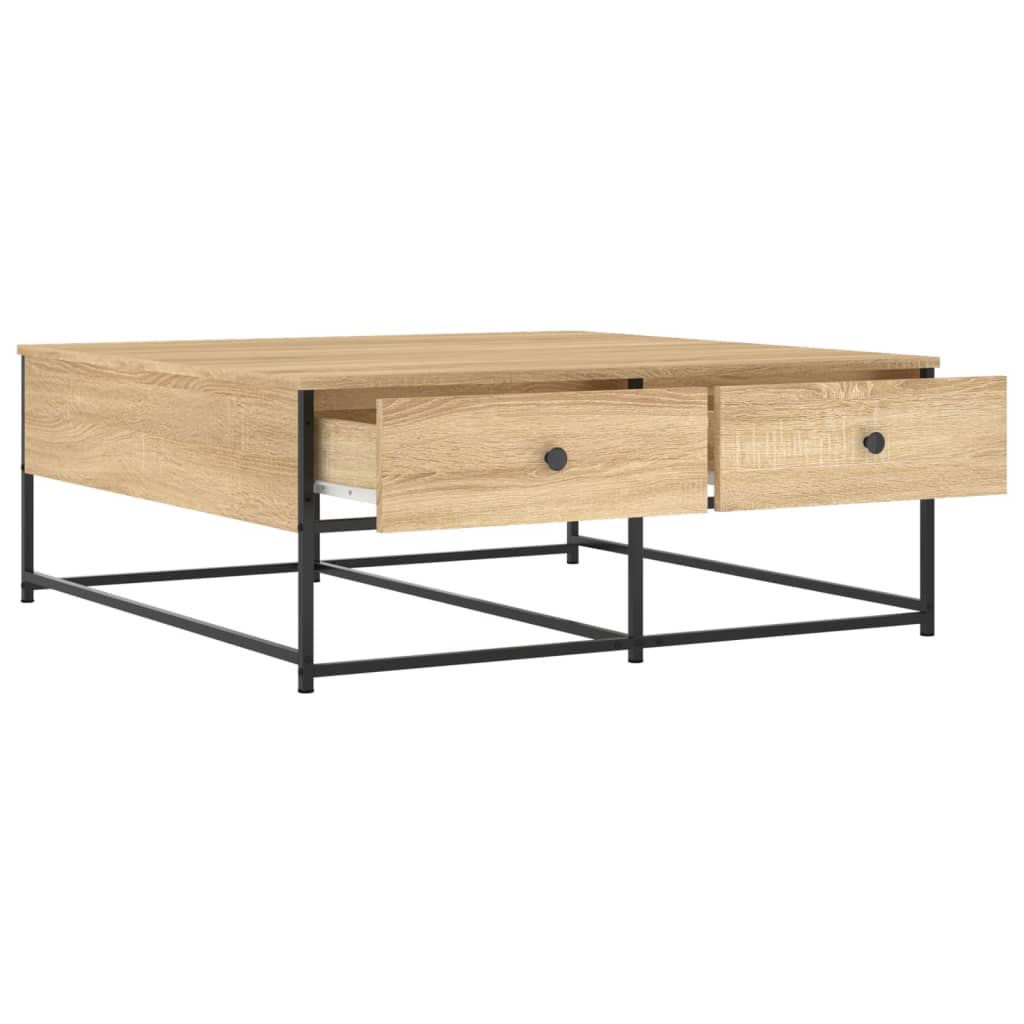 vidaXL Couchtisch Sonoma-Eiche 100x99x40 cm Holzwerkstoff