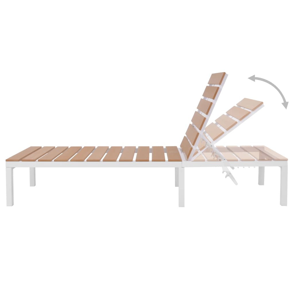 vidaXL 5-tlg. Garten-Lounge-Set mit Auflagen Aluminium und WPC