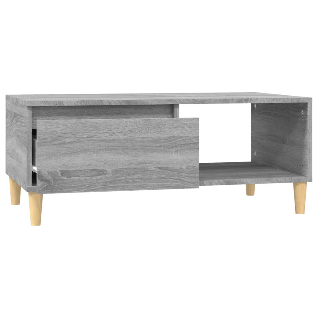 vidaXL Couchtisch Grau Sonoma 90x50x36,5 cm Holzwerkstoff