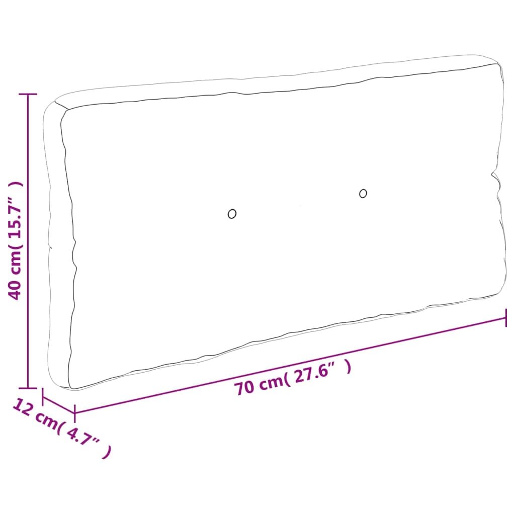 vidaXL Palettenkissen Hellblau 70x40x12 cm Stoff