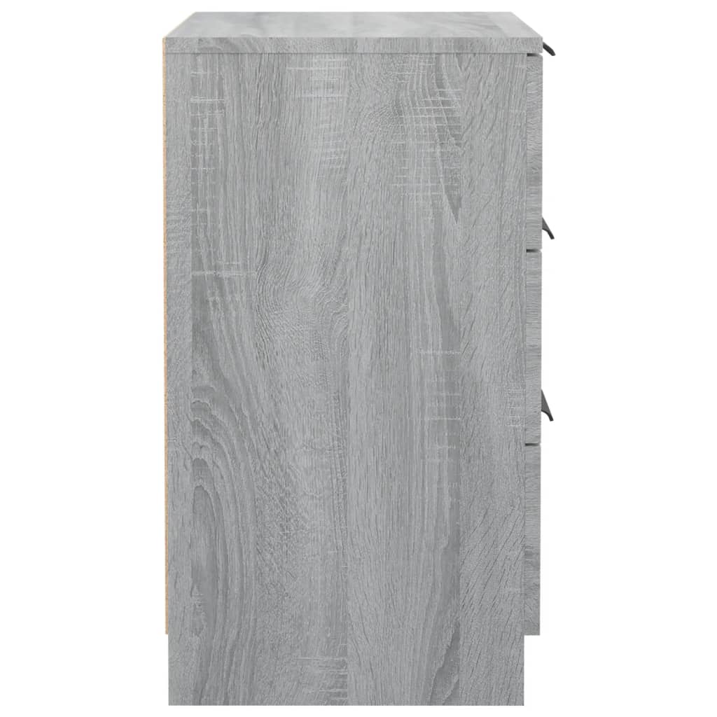 vidaXL Nachttische 2 Stk. Grau Sonoma 40x36x65 cm