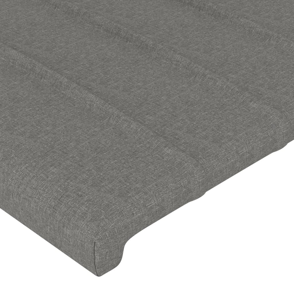 vidaXL Kopfteile 2 Stk. Dunkelgrau 72x5x78/88 cm Stoff