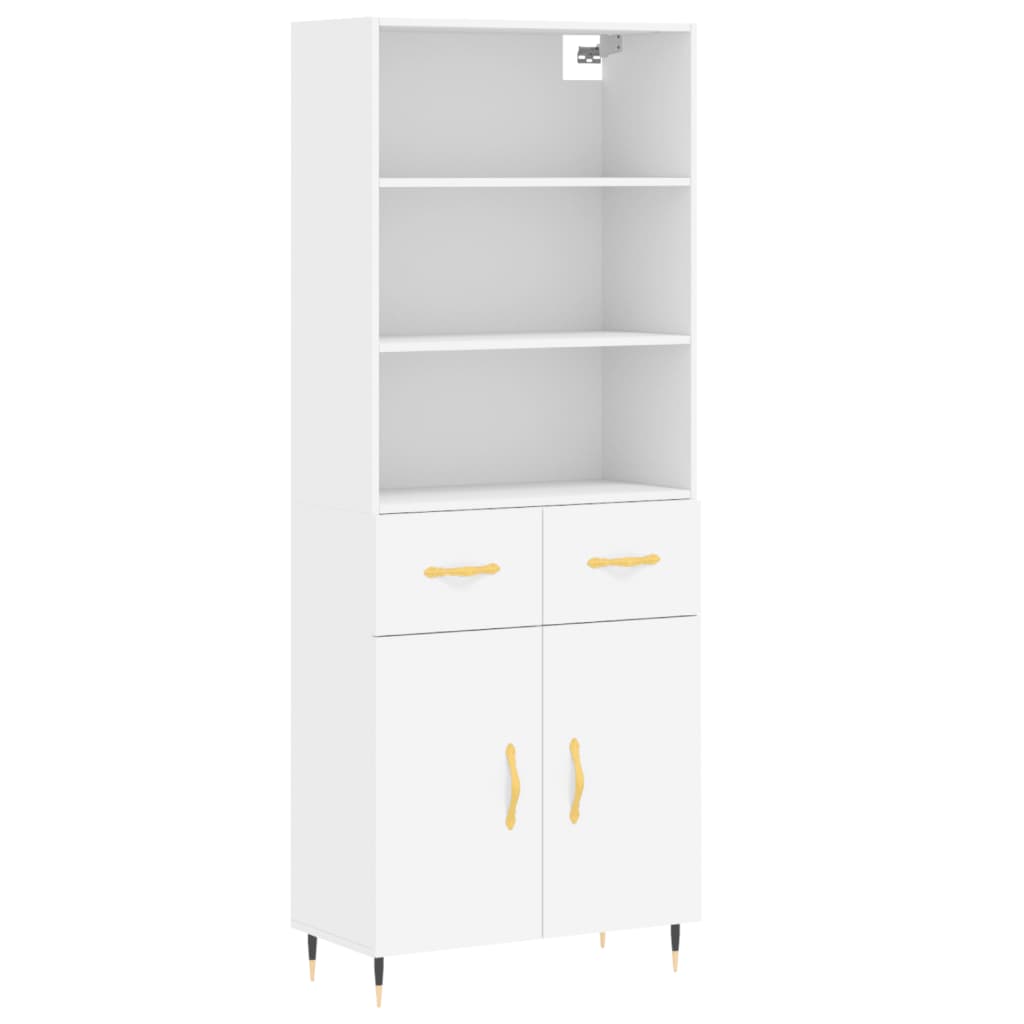 vidaXL Highboard Weiß 69,5x34x180 cm Holzwerkstoff