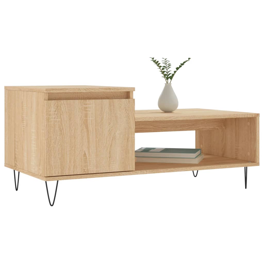 vidaXL Couchtisch Sonoma-Eiche 100x50x45 cm Holzwerkstoff