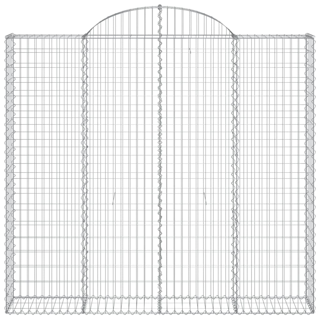 vidaXL Gabionen mit Hochbogen 7 Stk. 200x50x180/200cm Verzinktes Eisen