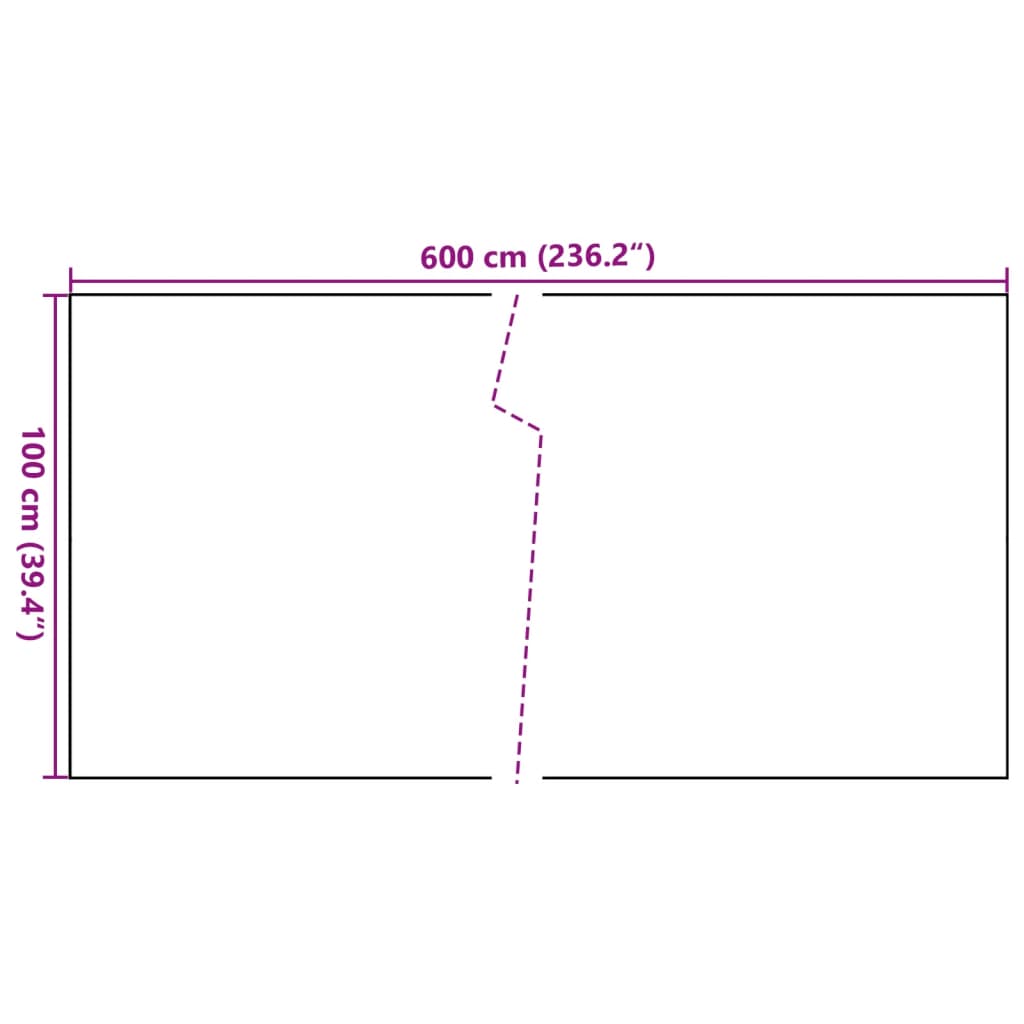 vidaXL Balkon-Sichtschutz Anthrazit 600x100 cm Poly Rattan