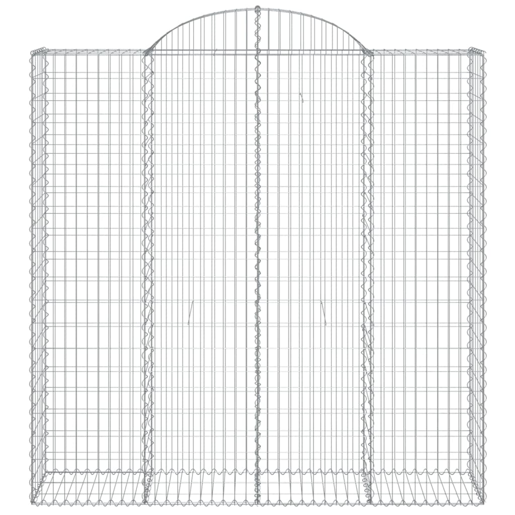 vidaXL Gabionen mit Hochbogen 5 Stk. 200x50x200/220cm Verzinktes Eisen