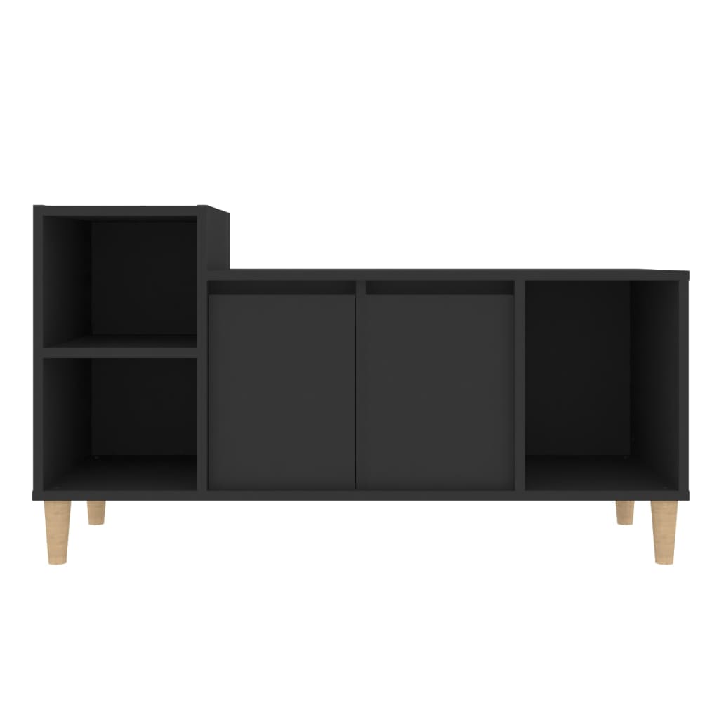 vidaXL TV-Schrank Schwarz 100x35x55 cm Holzwerkstoff