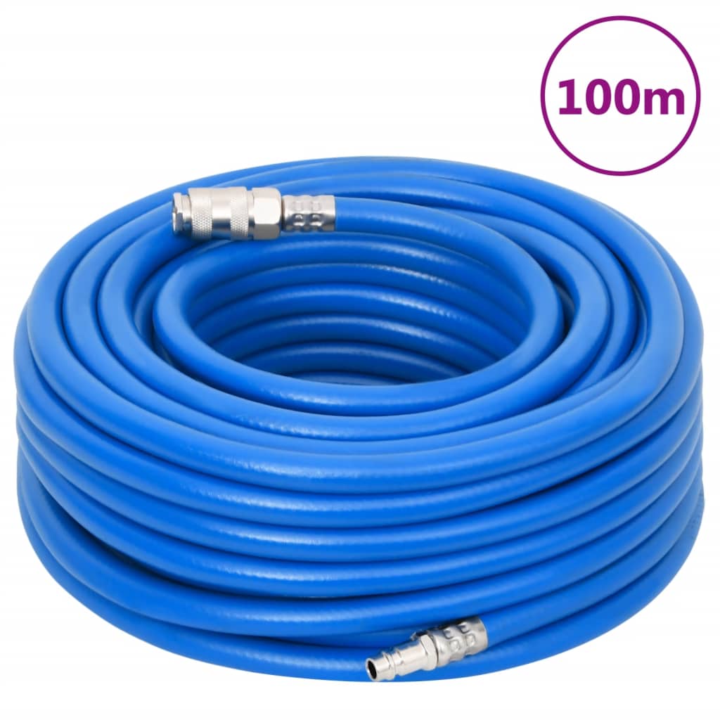 vidaXL Luftschlauch Blau 0,7" 100 m PVC