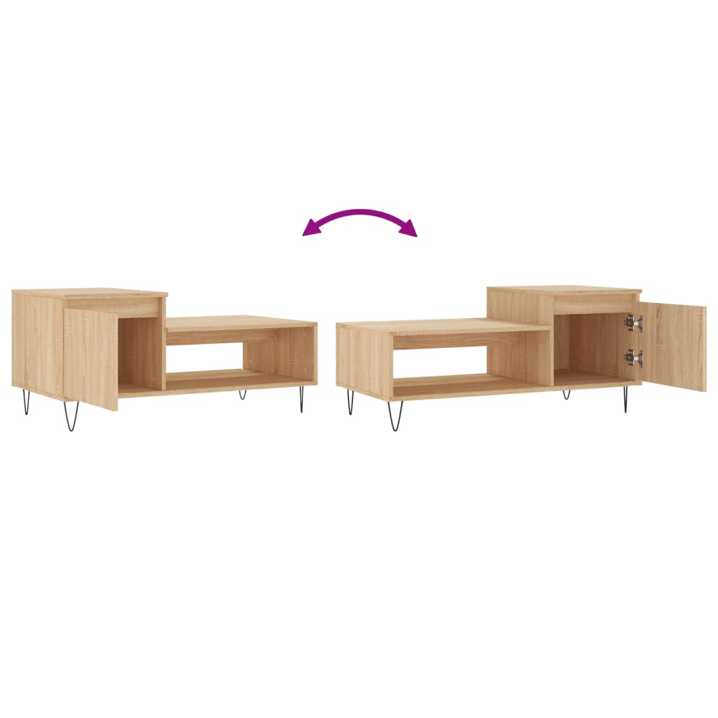 vidaXL Couchtisch Sonoma-Eiche 100x50x45 cm Holzwerkstoff