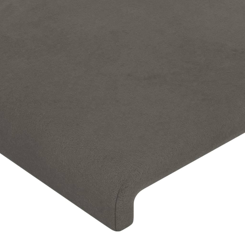 vidaXL Kopfteil mit Ohren Dunkelgrau 103x16x118/128 cm Samt