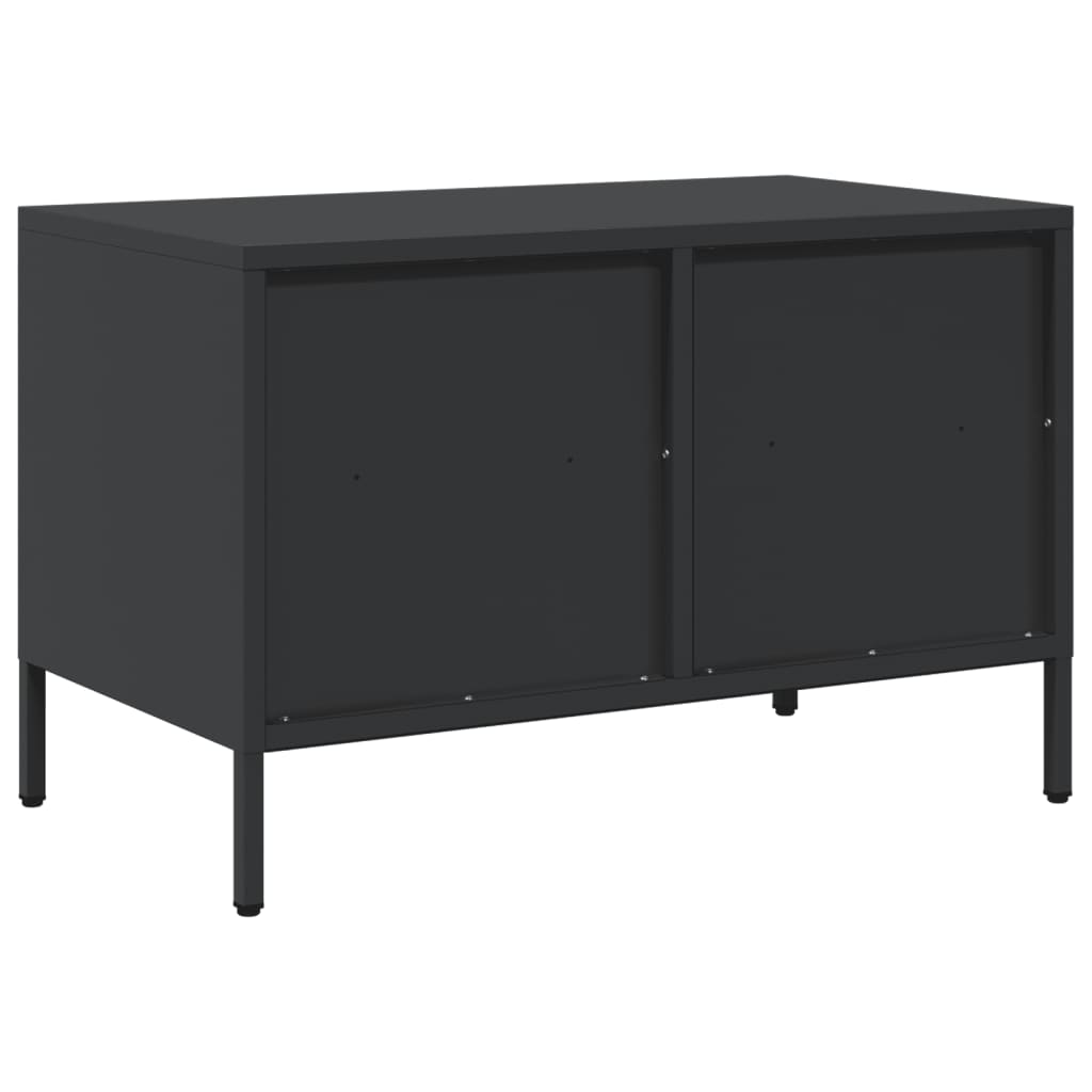 vidaXL TV-Schrank Schwarz 68x39x43,5 cm Kaltgewalzter Stahl