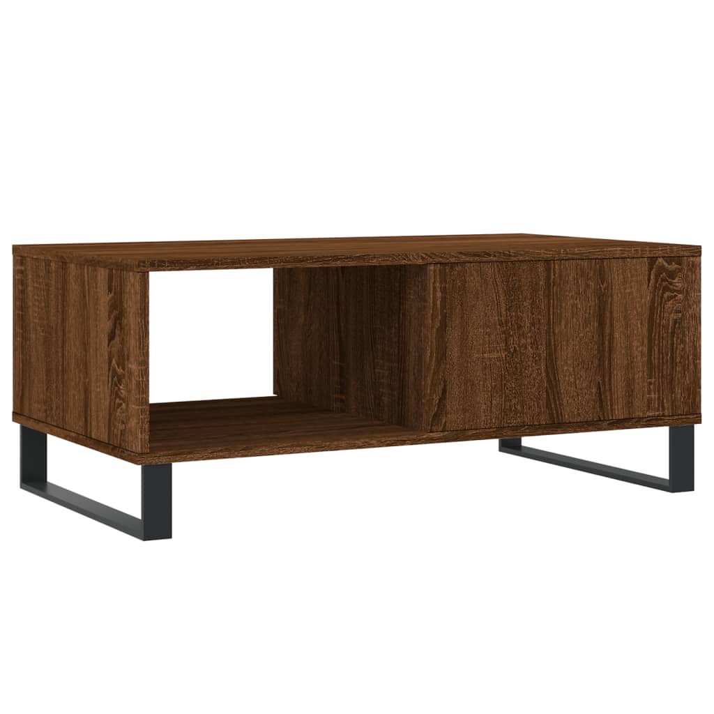 vidaXL Couchtisch Braun Eichen-Optik 90x50x36,5 cm Holzwerkstoff