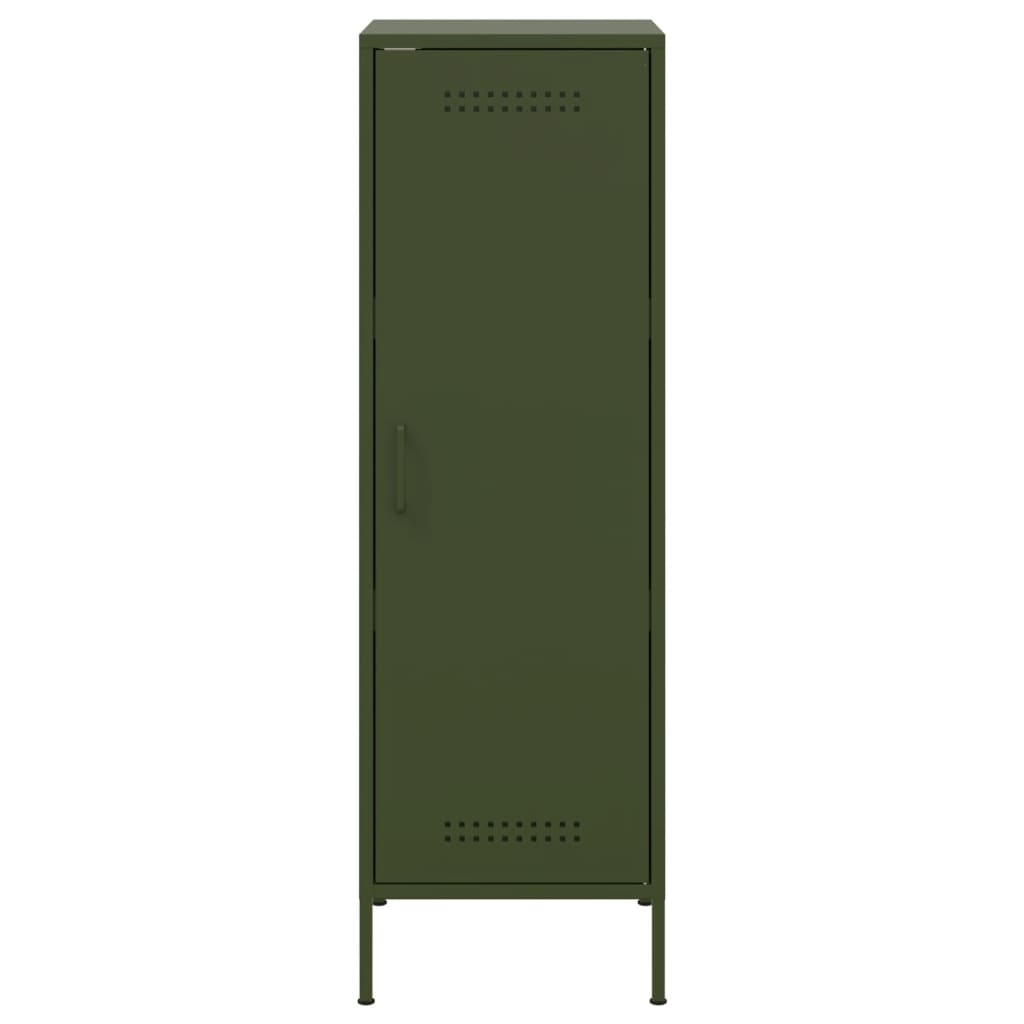 vidaXL Highboard Olivgrün 36x39x113 cm Stahl