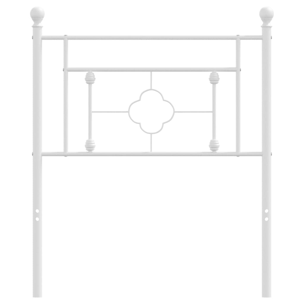 vidaXL Kopfteil Metall Weiß 80 cm