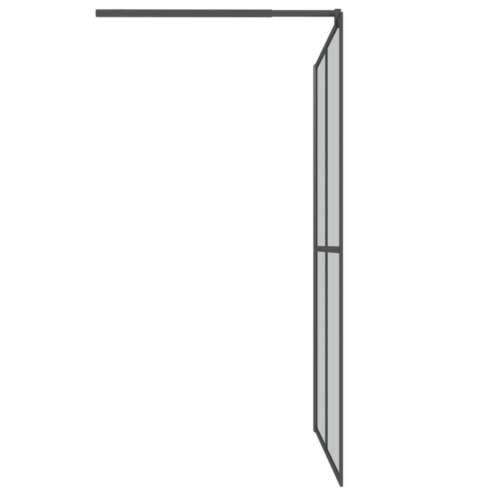 vidaXL Duschwand für Walk-in Dusche 140x195 cm Dunkles Sicherheitsglas