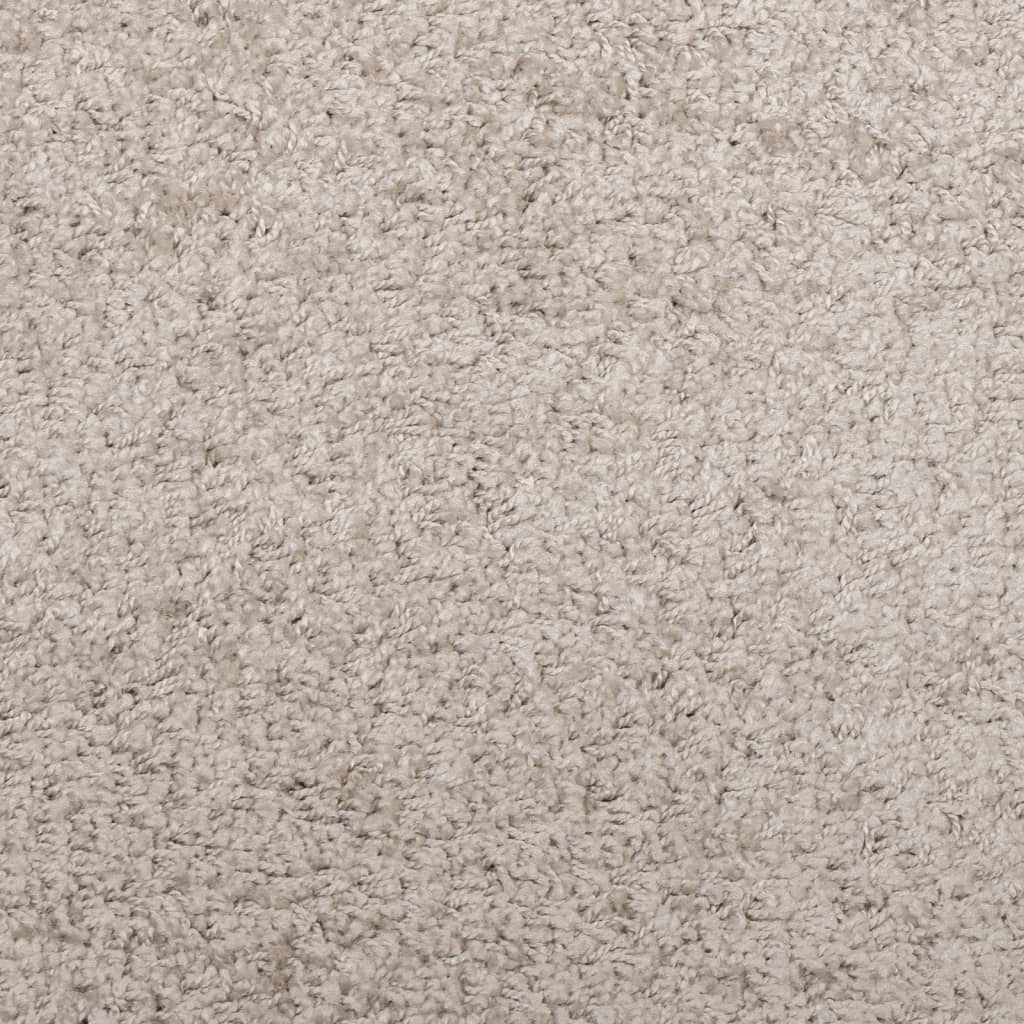 vidaXL Teppich Shaggy Hochflor Modern Beige 300x400 cm