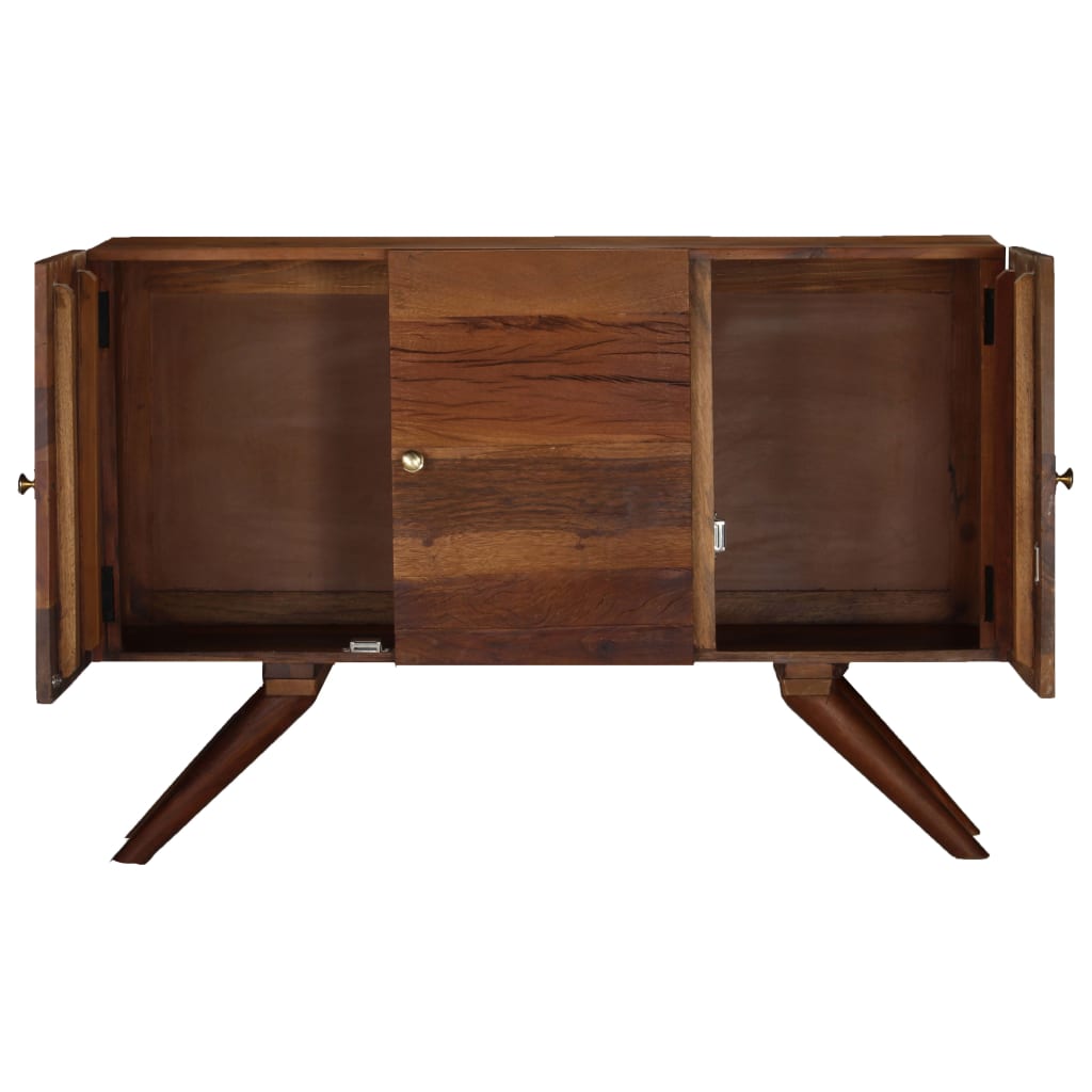 vidaXL Sideboard Braun Altholz Massiv 110x30x75 cm