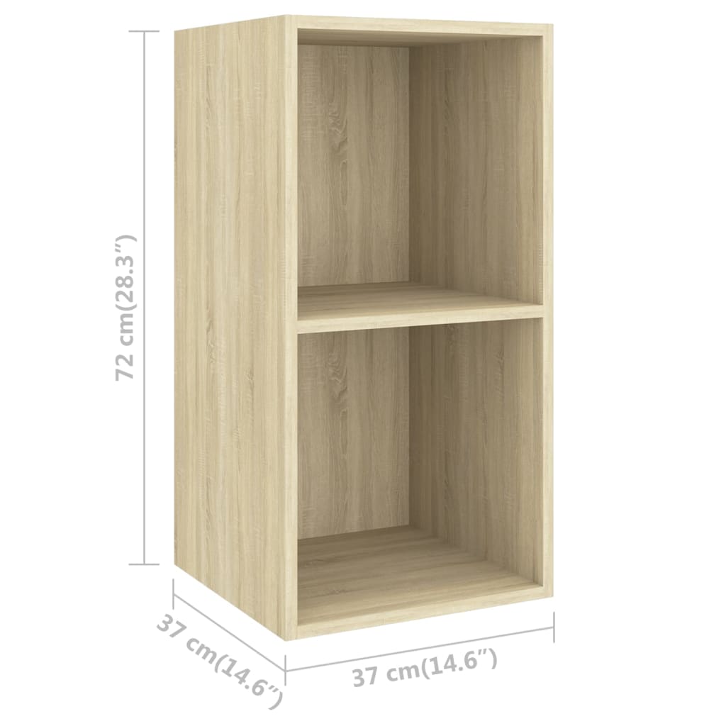 vidaXL 3-tlg. TV-Schrank-Set Sonoma-Eiche Holzwerkstoff