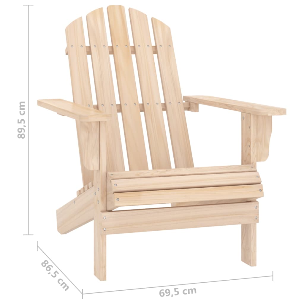 vidaXL Adirondack-Gartenstuhl mit Tisch Massivholz Tanne