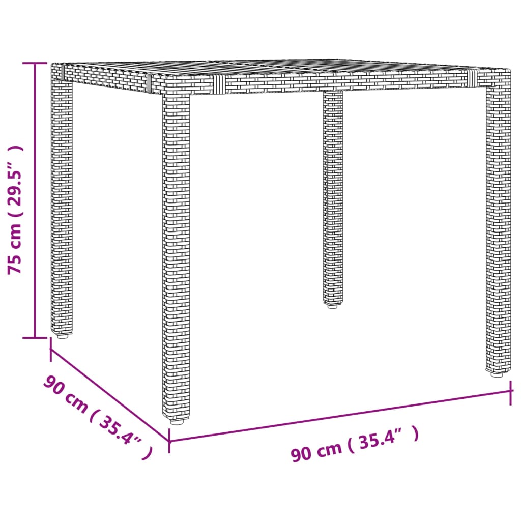 vidaXL 5-tlg. Garten-Essgruppe mit Kissen Grau Poly Rattan