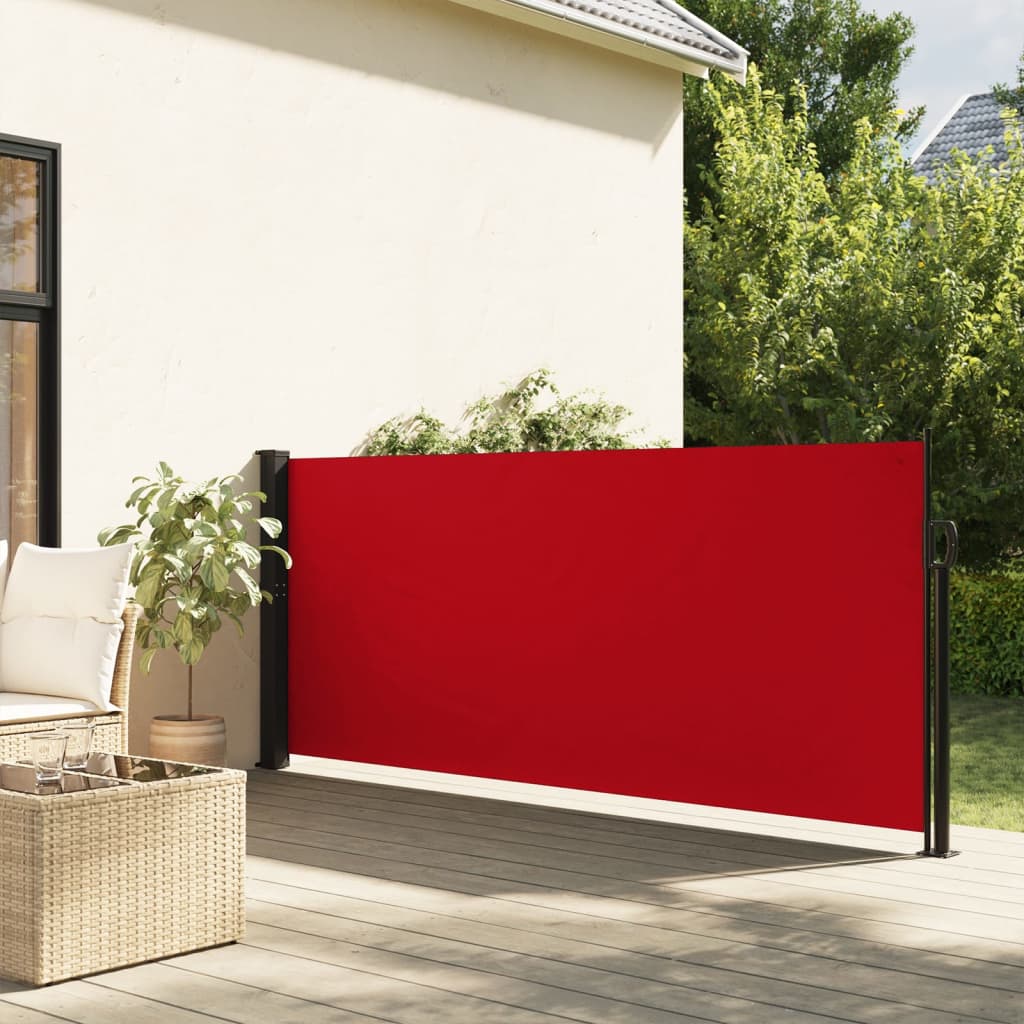 vidaXL Seitenmarkise Ausziehbar Rot 120x600 cm