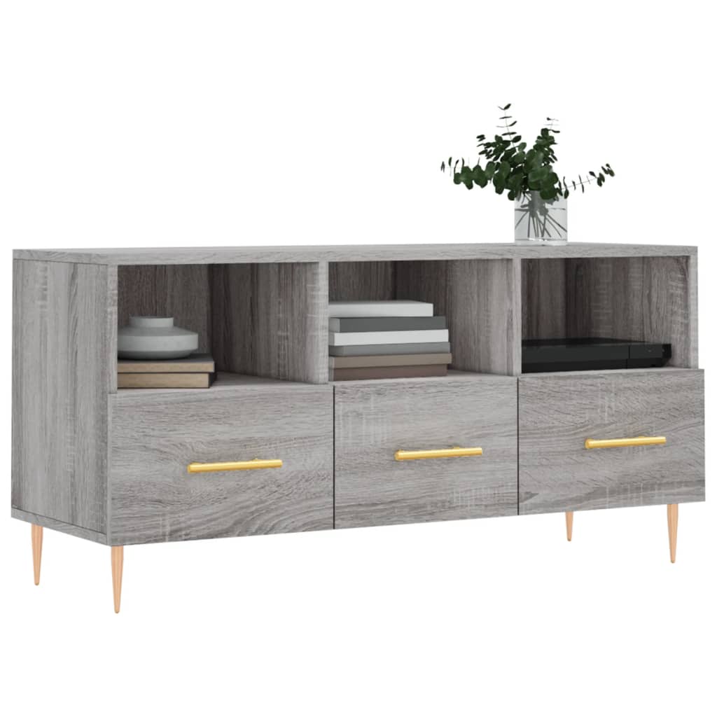 vidaXL TV-Schrank Grau Sonoma 102x36x50 cm Holzwerkstoff