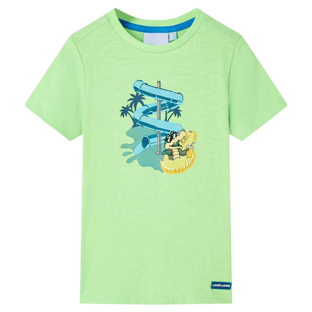 Kinder-T-Shirt Neongrün 92